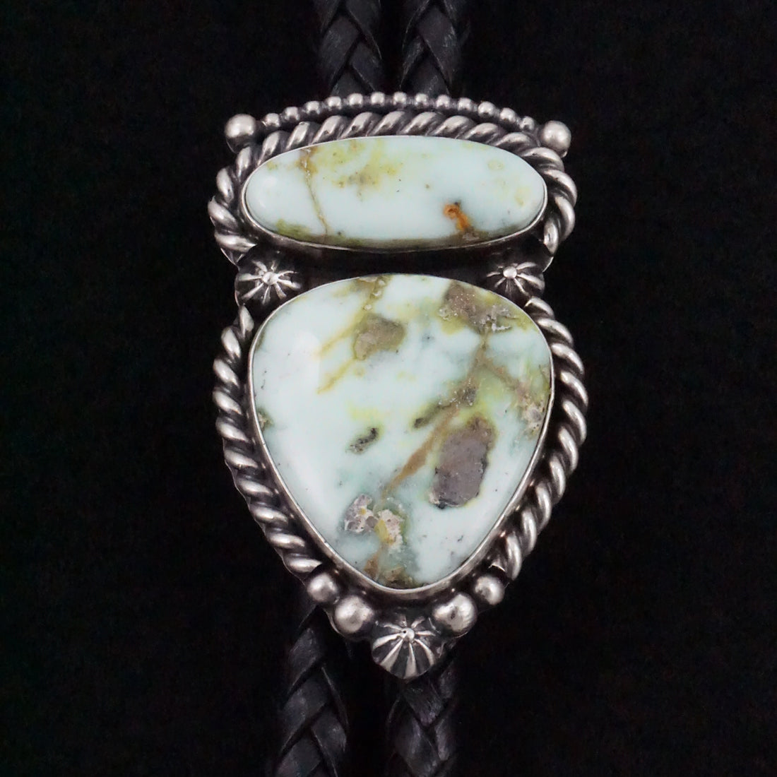 Darrin Livingston Variscite & Sterling Silver Bolo Tie