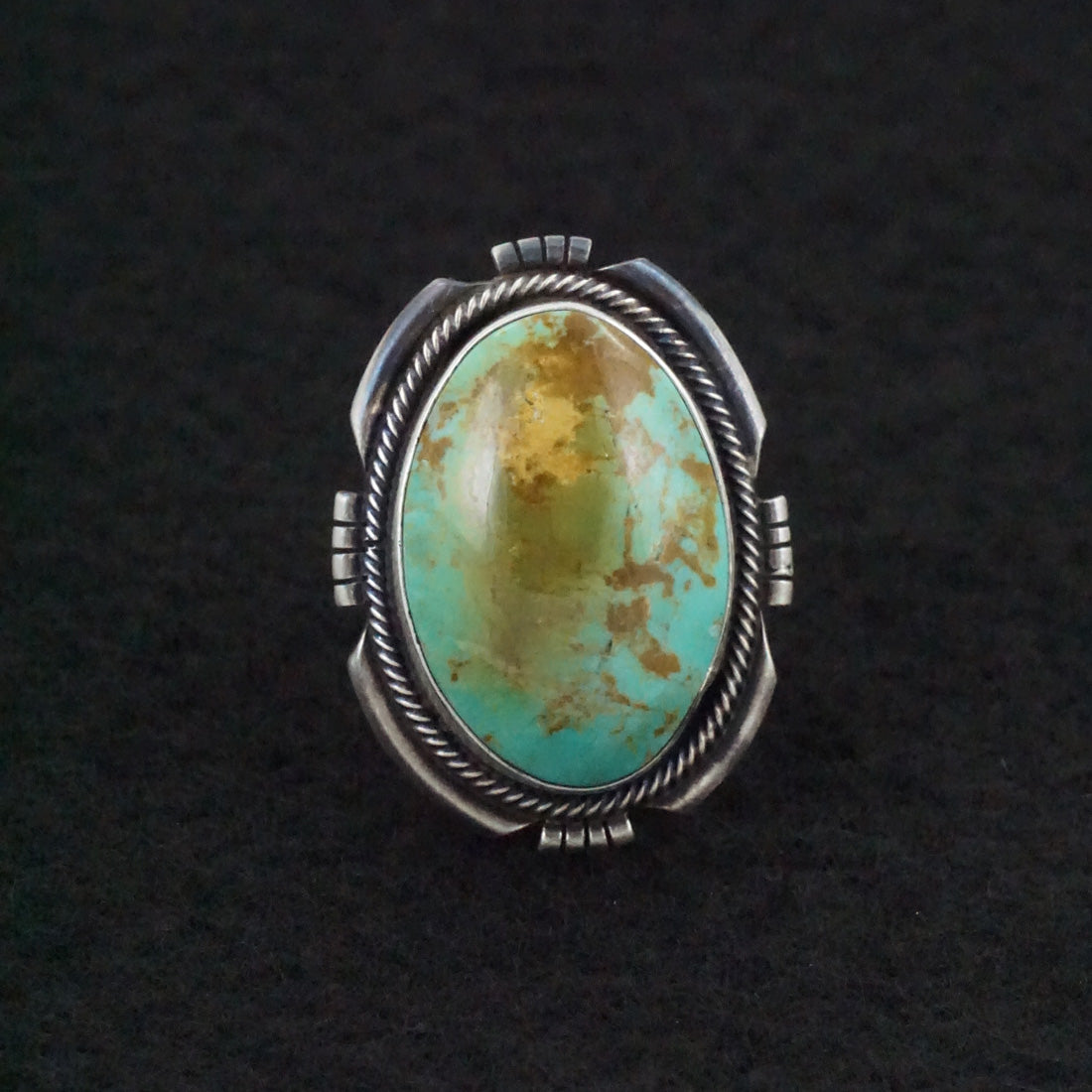 Jameson Garcia Turquoise & Sterling Silver Ring Size Adjustable