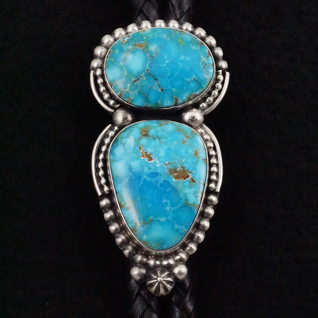 Darrin Livingston Turquoise & Sterling Silver Bolo Tie