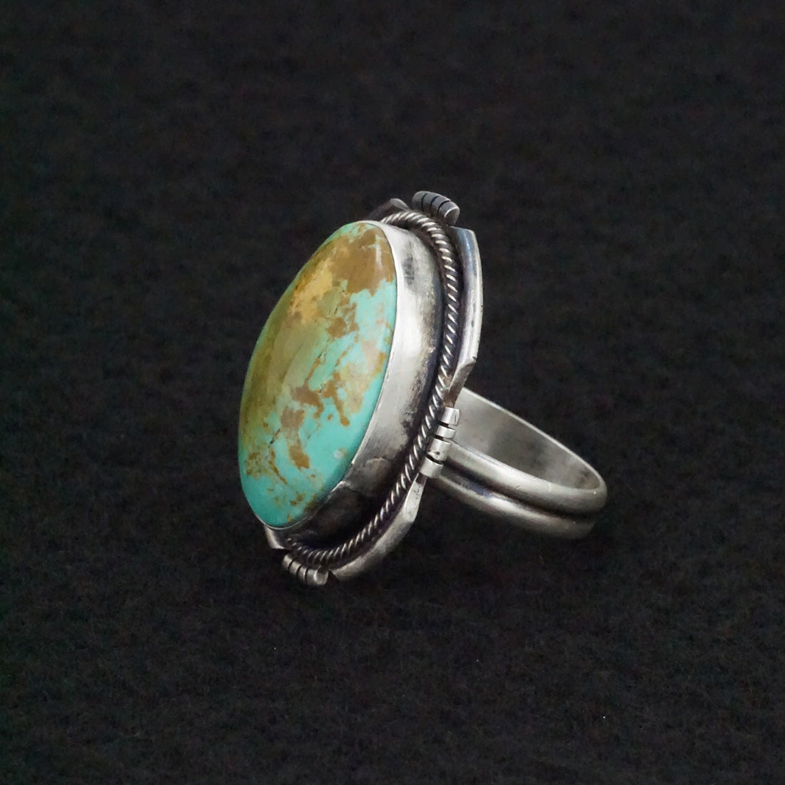 Jameson Garcia Turquoise & Sterling Silver Ring Size Adjustable