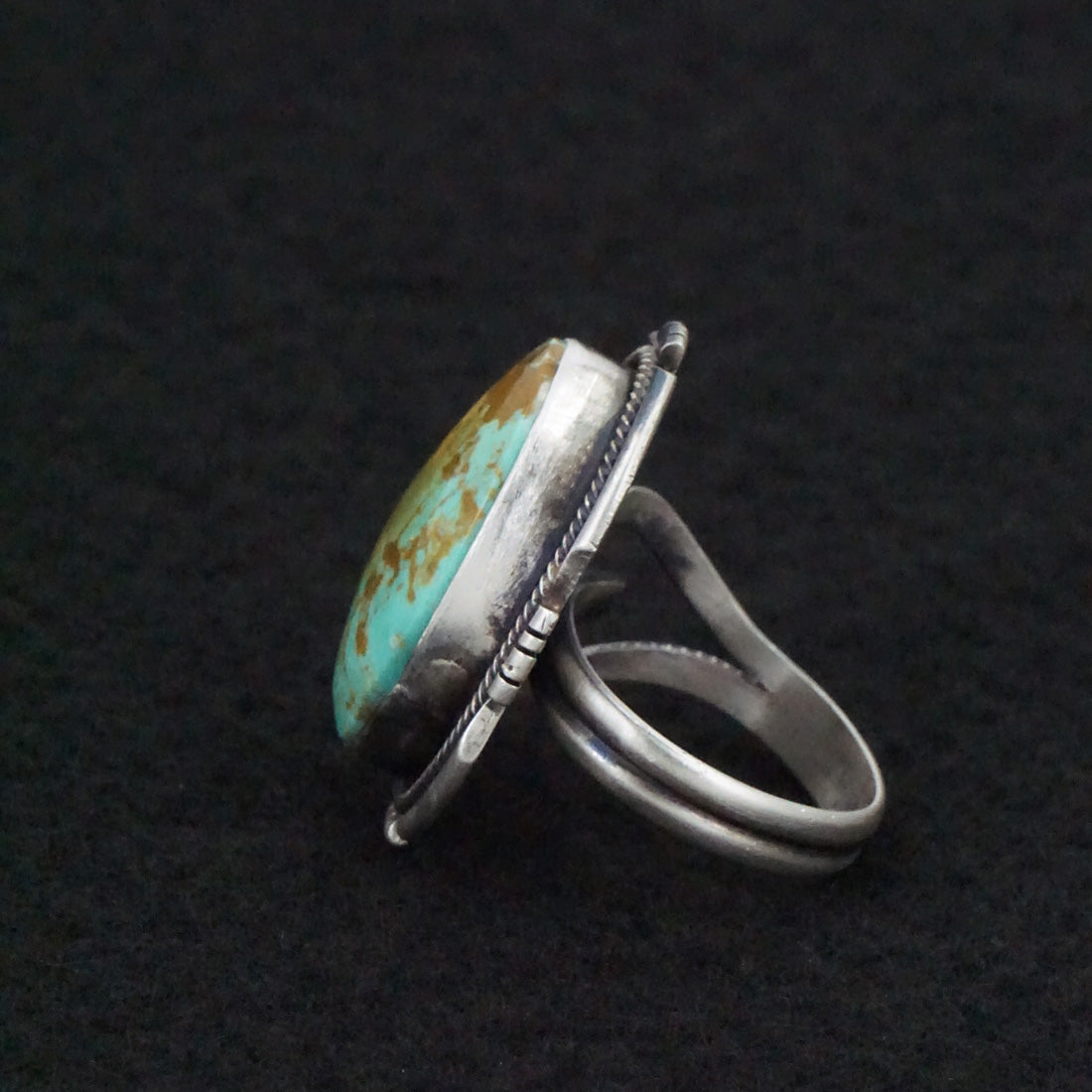 Jameson Garcia Turquoise & Sterling Silver Ring Size Adjustable