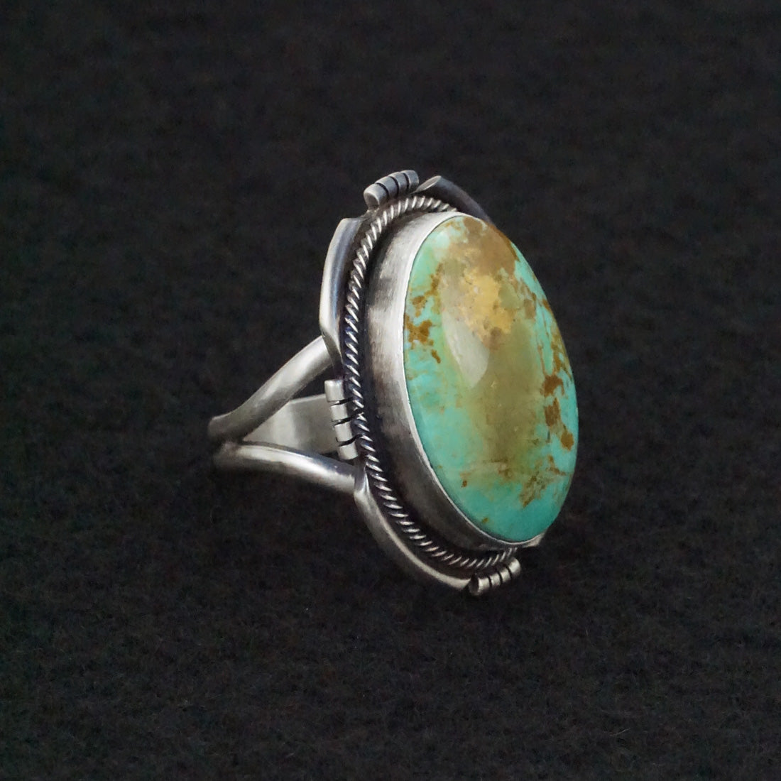 Jameson Garcia Turquoise & Sterling Silver Ring Size Adjustable