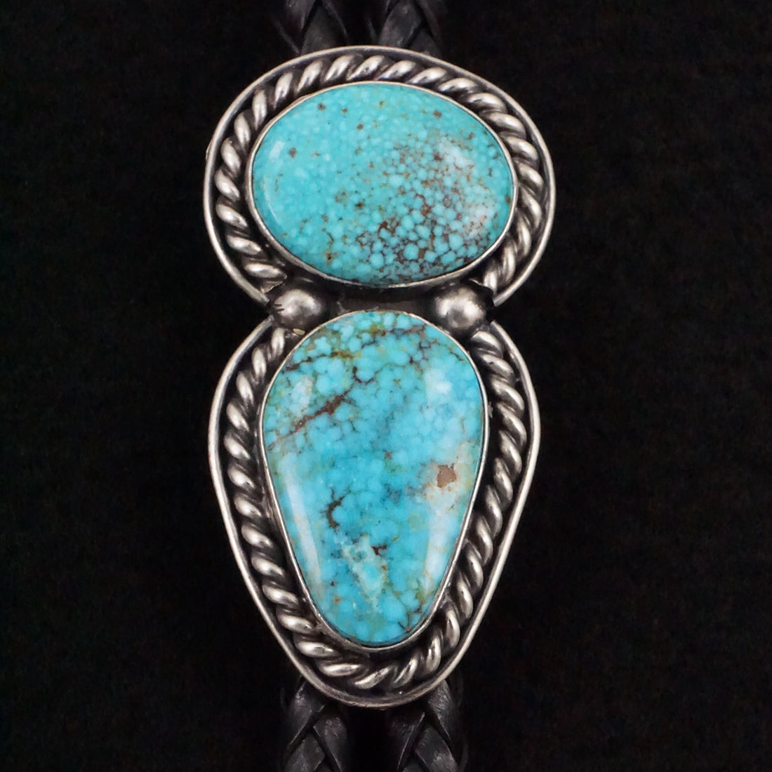 Darrin Livingston Turquoise & Sterling Silver Bolo Tie