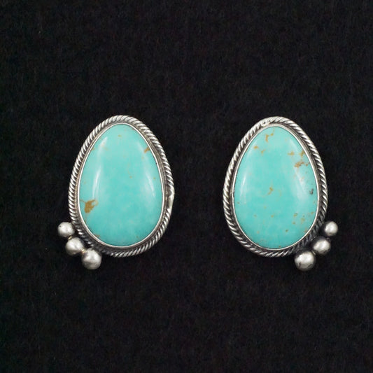 Betty Tom Turquoise & Sterling Silver Earrings