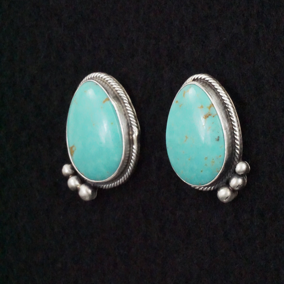 Betty Tom Turquoise & Sterling Silver Earrings