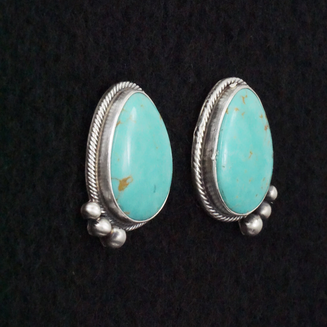 Betty Tom Turquoise & Sterling Silver Earrings