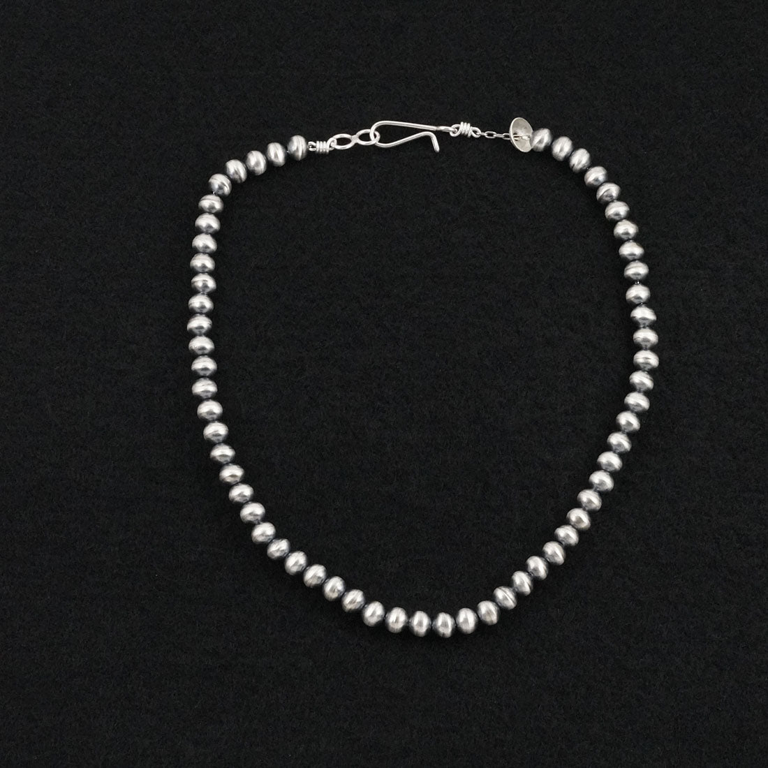 Dorinda Mariano Sterling Silver Navajo Pearl Necklace 14"