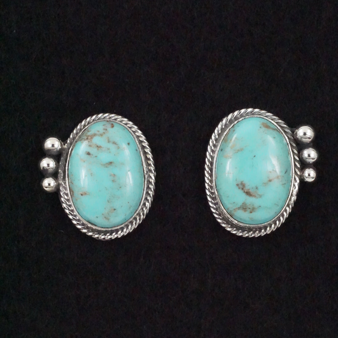 Betty Tom Turquoise & Sterling Silver Earrings