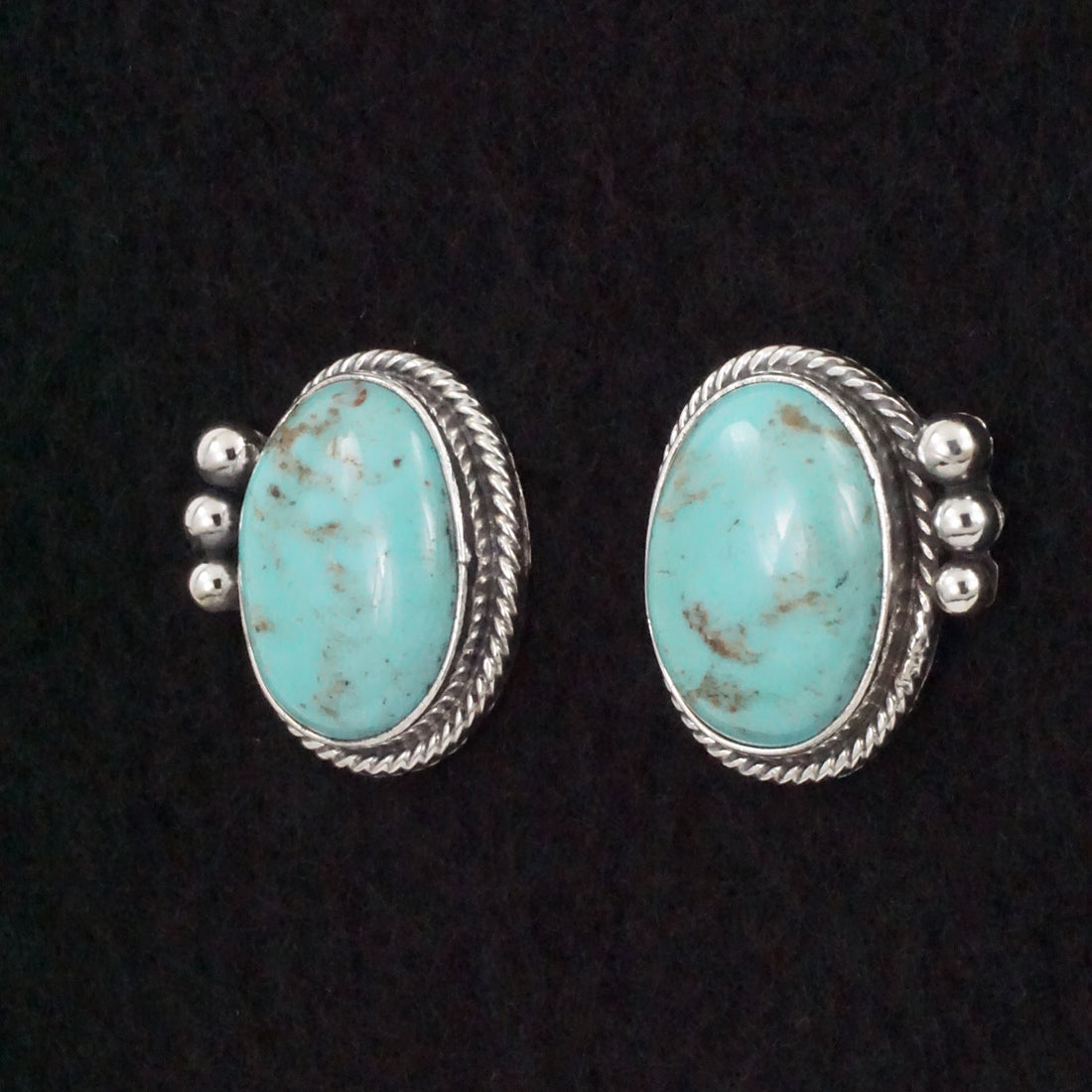 Betty Tom Turquoise & Sterling Silver Earrings