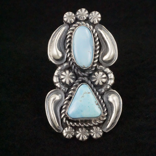 Jeff James Turquoise & Sterling Silver Ring Size 8