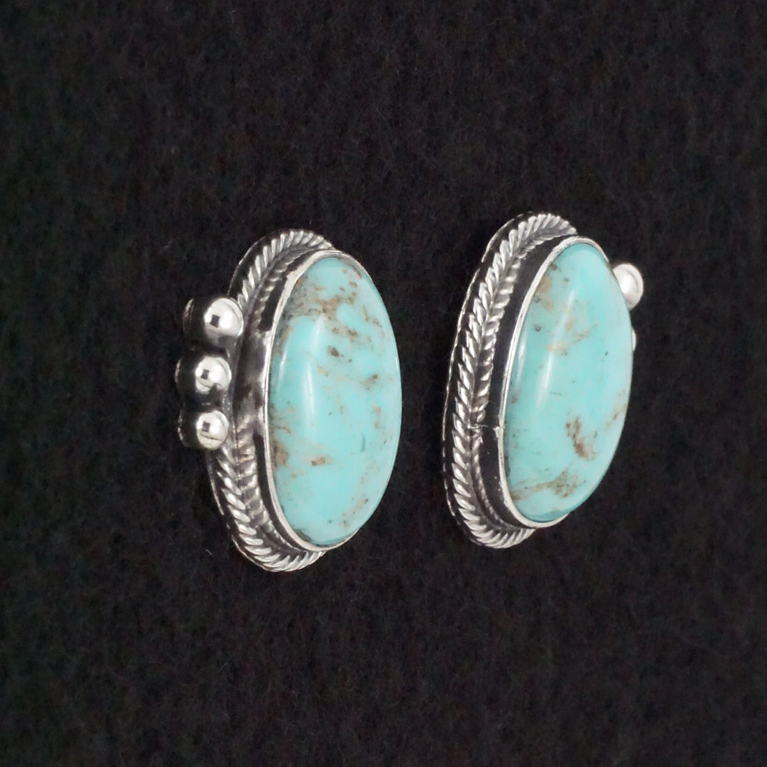 Betty Tom Turquoise & Sterling Silver Earrings