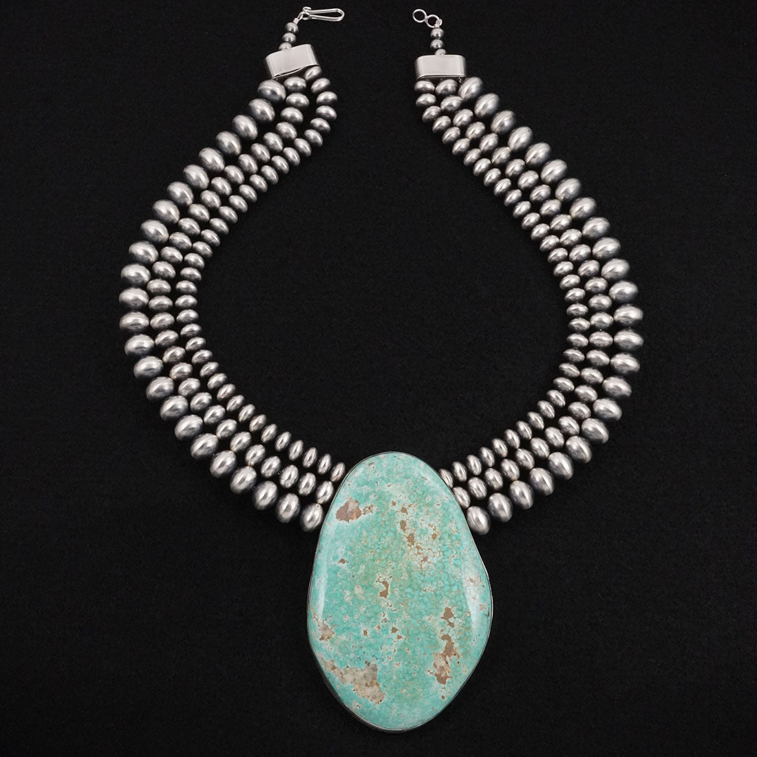 Alice Johnson, Bryannen Halwood Turquoise & Sterling Silver Navajo Pearl Necklace