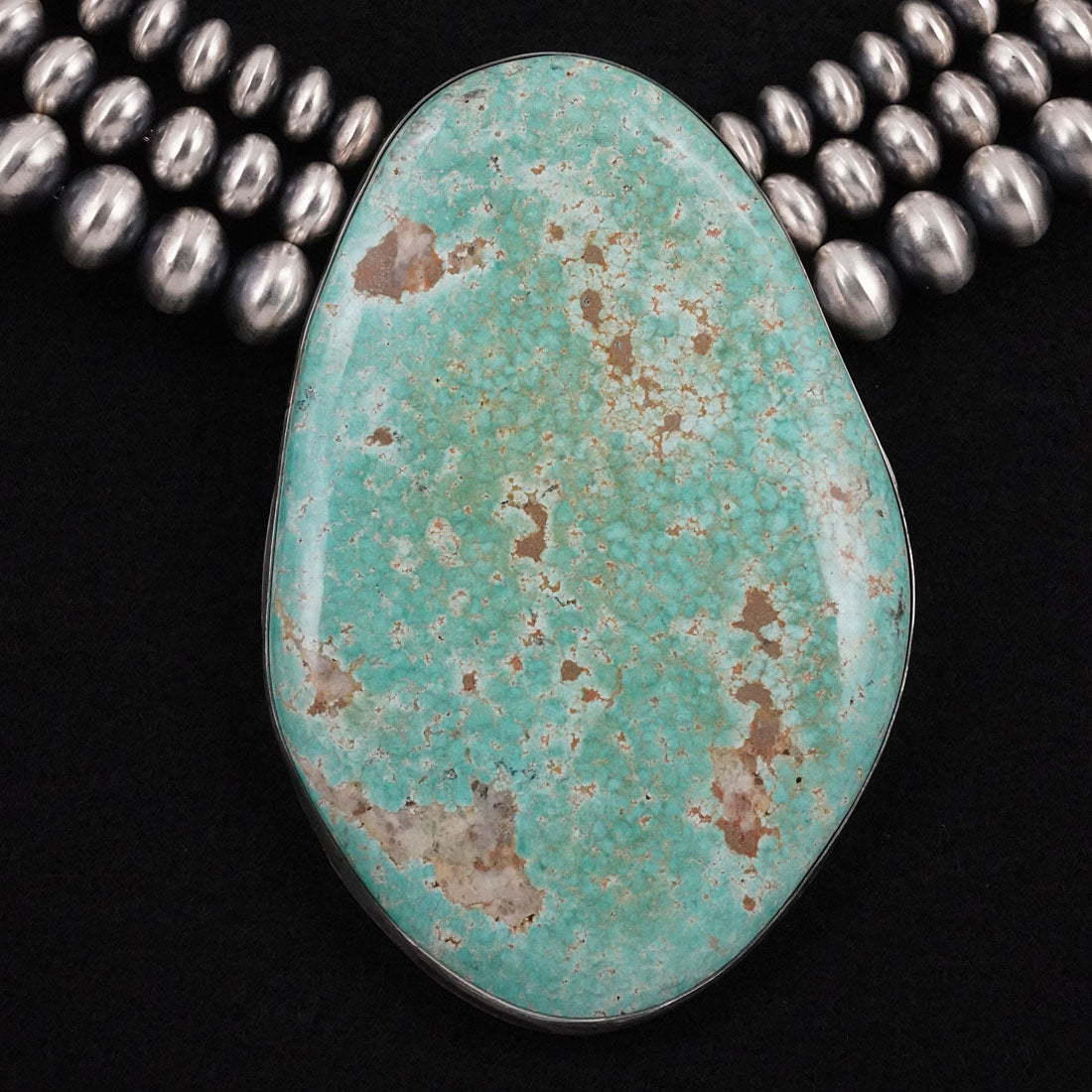 Alice Johnson, Bryannen Halwood Turquoise & Sterling Silver Navajo Pearl Necklace