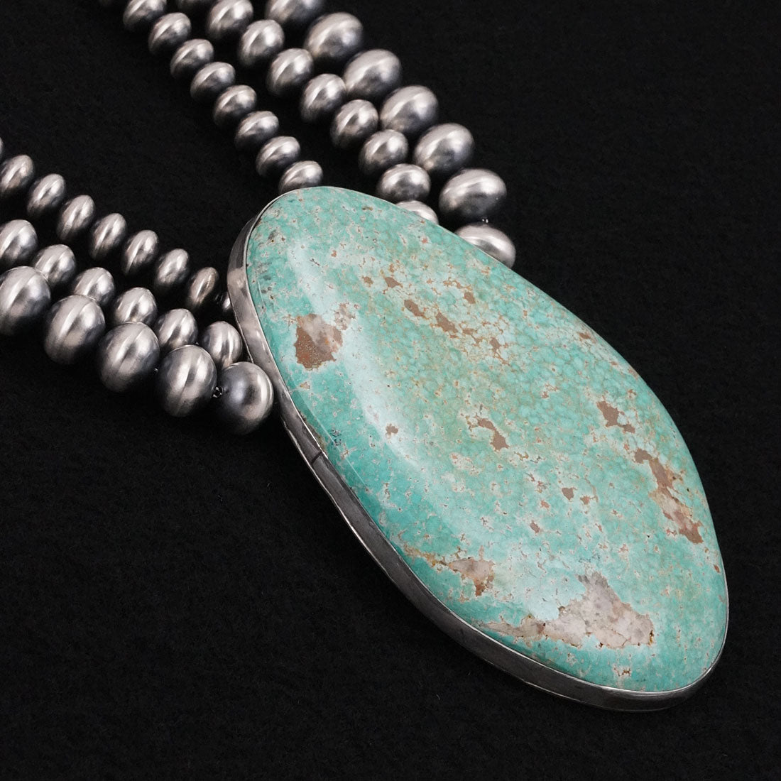 Alice Johnson, Bryannen Halwood Turquoise & Sterling Silver Navajo Pearl Necklace