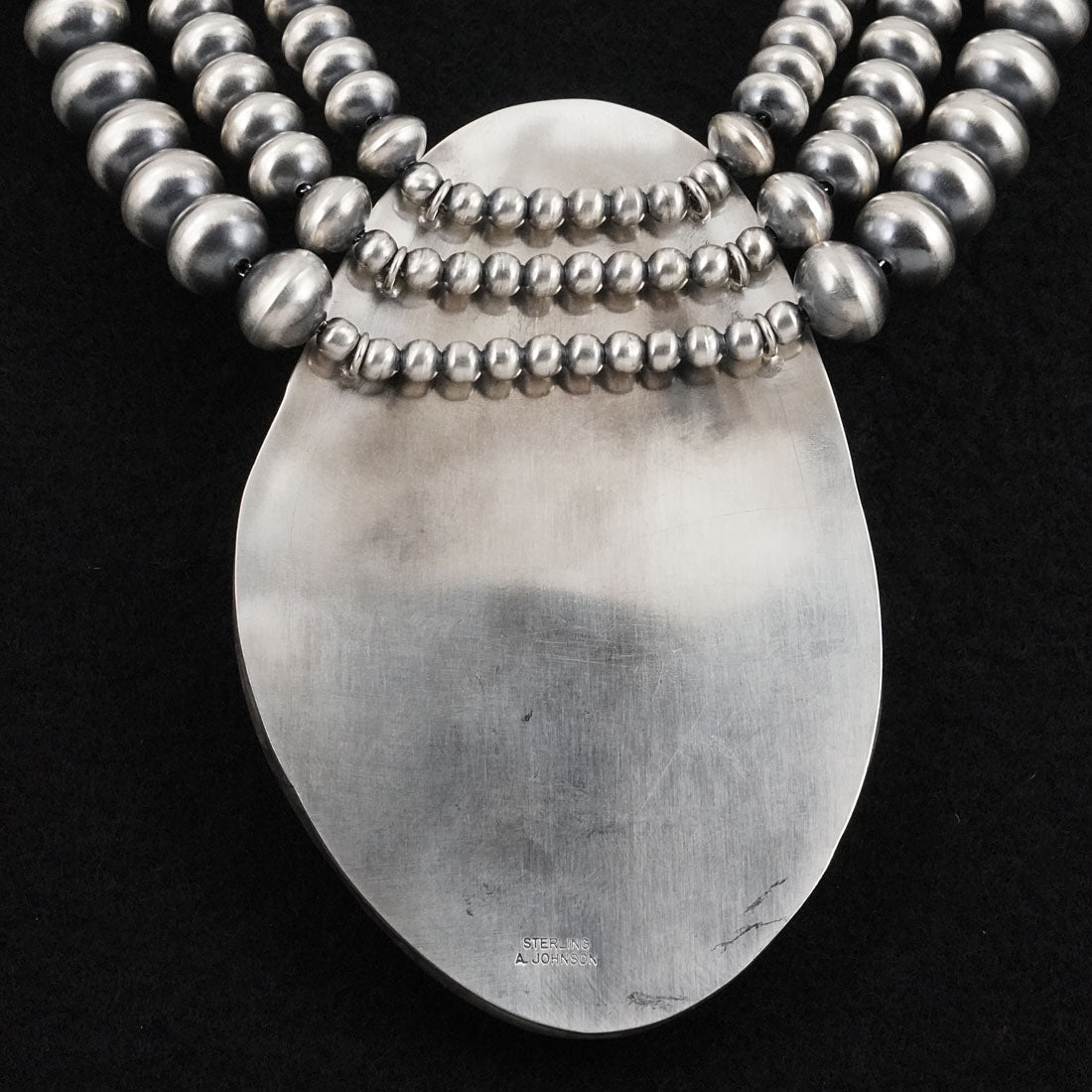 Alice Johnson, Bryannen Halwood Turquoise & Sterling Silver Navajo Pearl Necklace