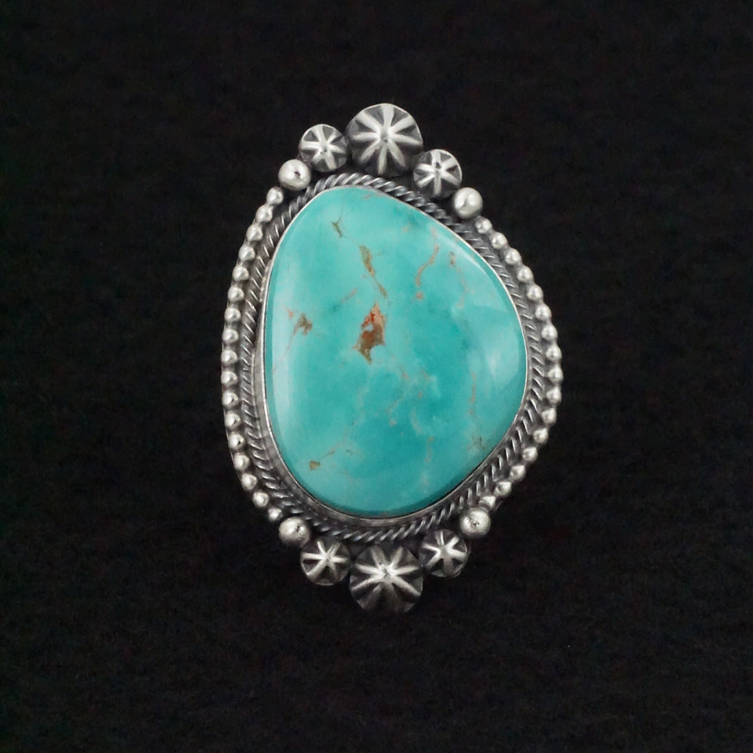 Daniel Benally Turquoise & Sterling Silver Ring Size Adjustable