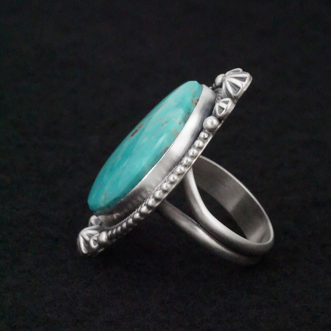 Daniel Benally Turquoise & Sterling Silver Ring Size Adjustable