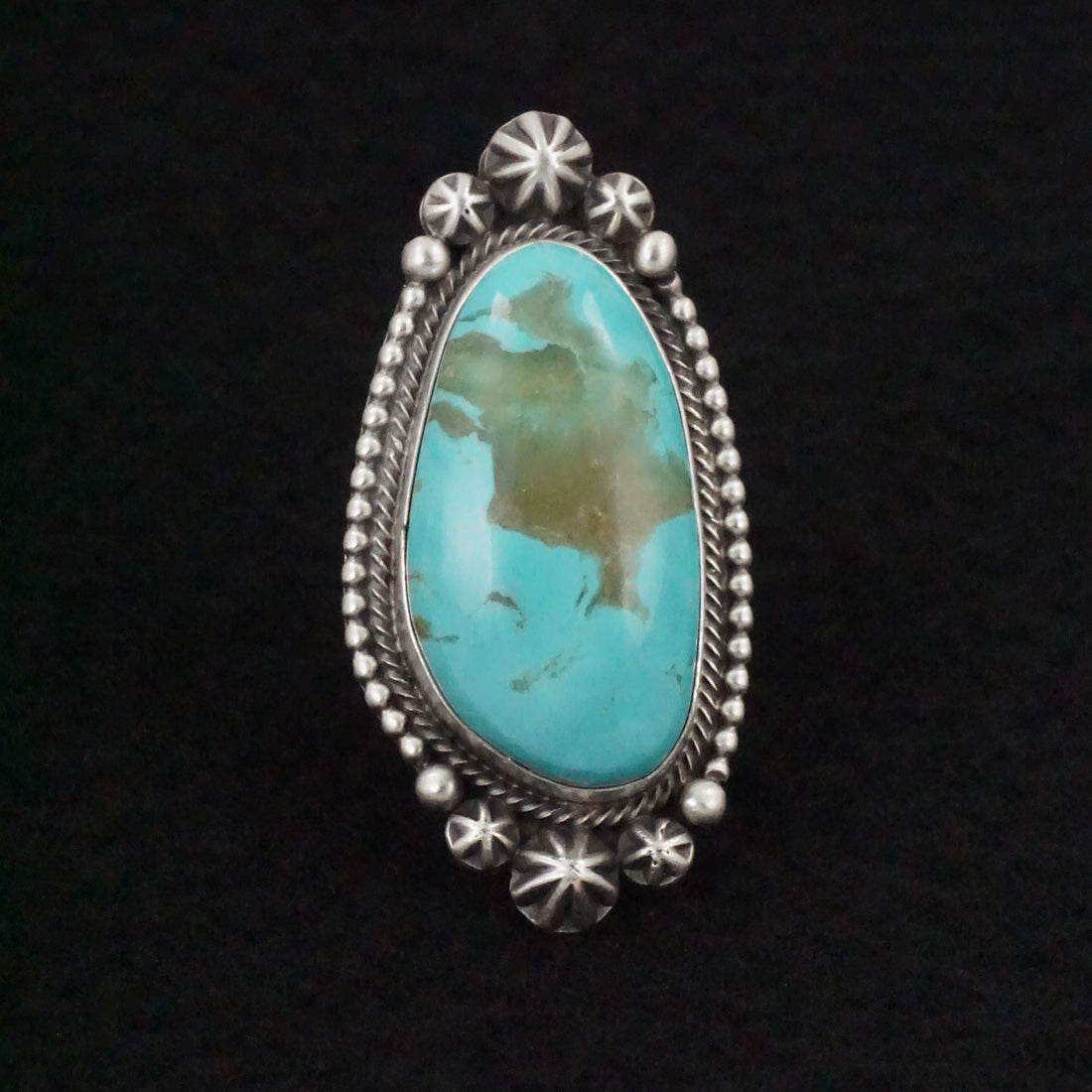 Daniel Benally Turquoise & Sterling Silver Ring Size Adjustable