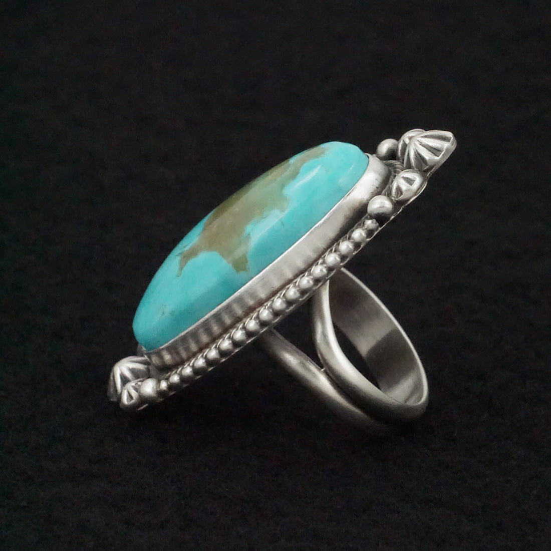 Daniel Benally Turquoise & Sterling Silver Ring Size Adjustable