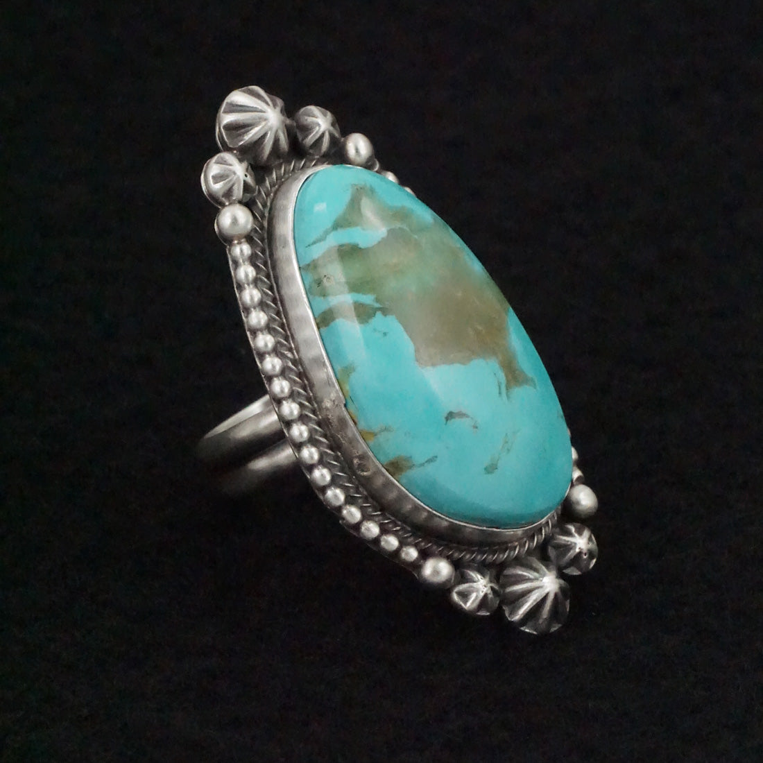 Daniel Benally Turquoise & Sterling Silver Ring Size Adjustable