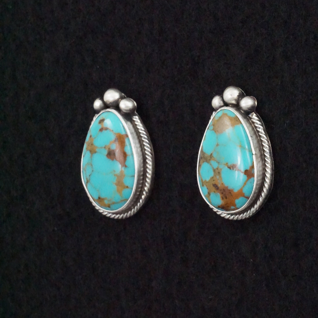 Betty Tom Turquoise & Sterling Silver Earrings