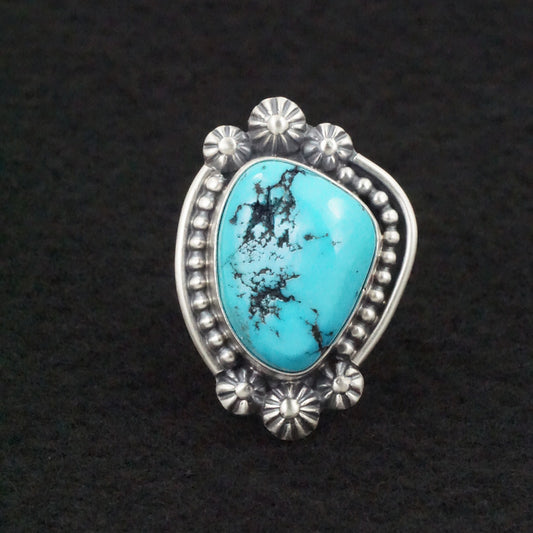 Darrin Livingston Turquoise & Sterling Silver Ring Size 8