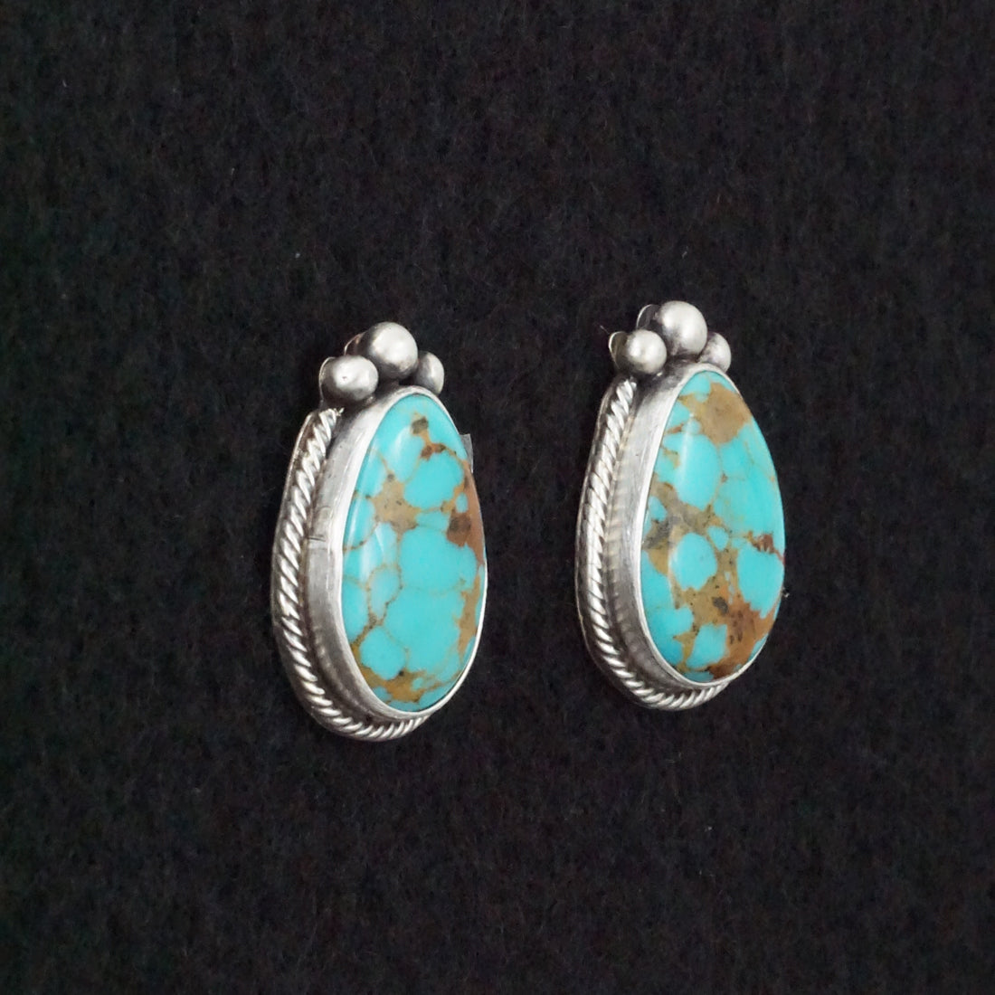 Betty Tom Turquoise & Sterling Silver Earrings