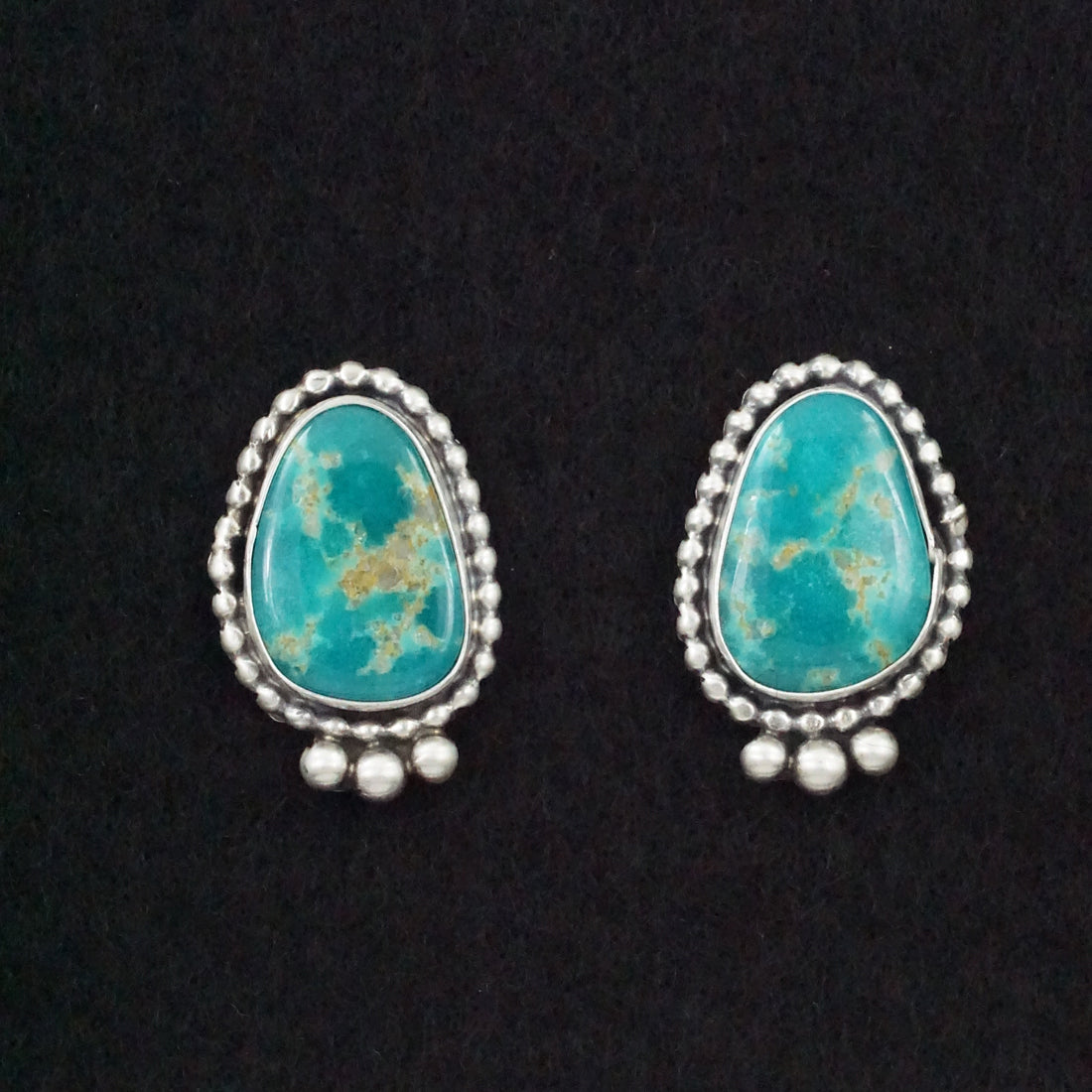 Betty Tom Turquoise & Sterling Silver Earrings