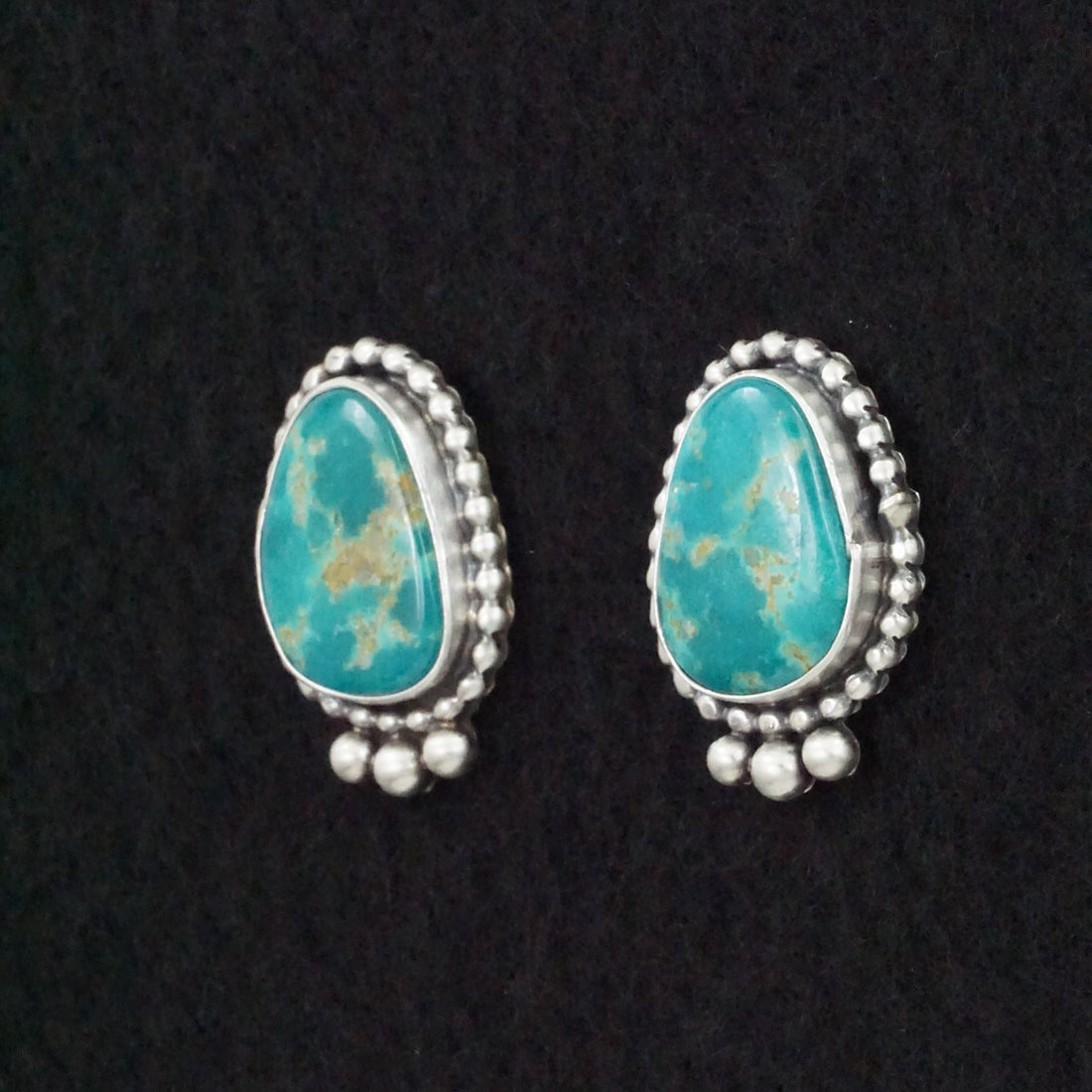 Betty Tom Turquoise & Sterling Silver Earrings