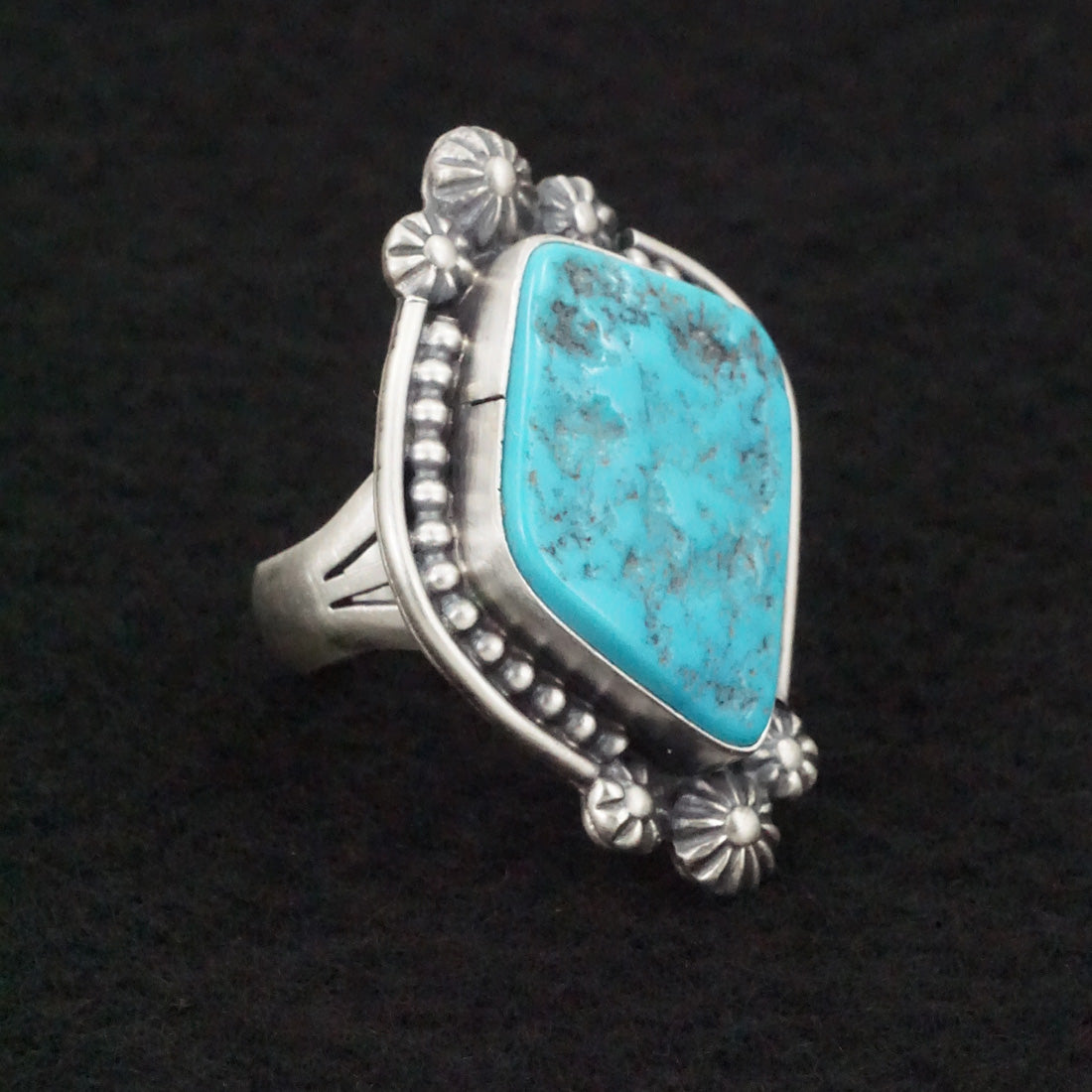 Darrin Livingston Turquoise & Sterling Silver Ring Size 9