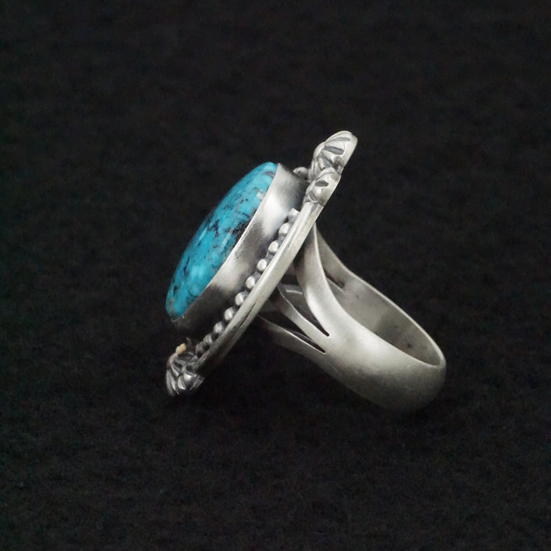 Darrin Livingston Turquoise & Sterling Silver Ring Size 8