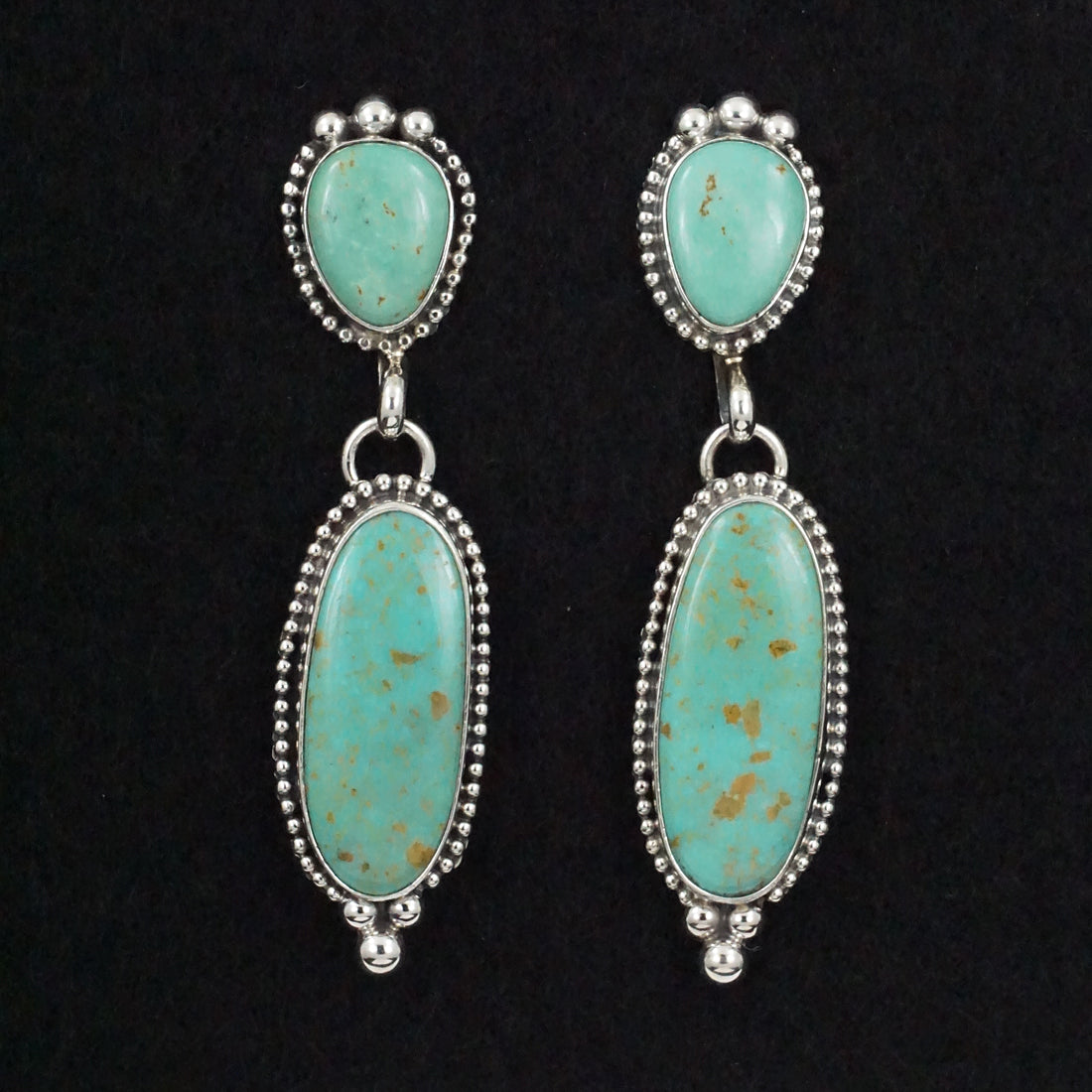 Betty Tom Turquoise & Sterling Silver Earrings