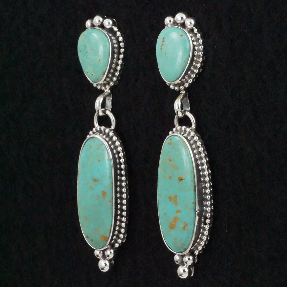 Betty Tom Turquoise & Sterling Silver Earrings