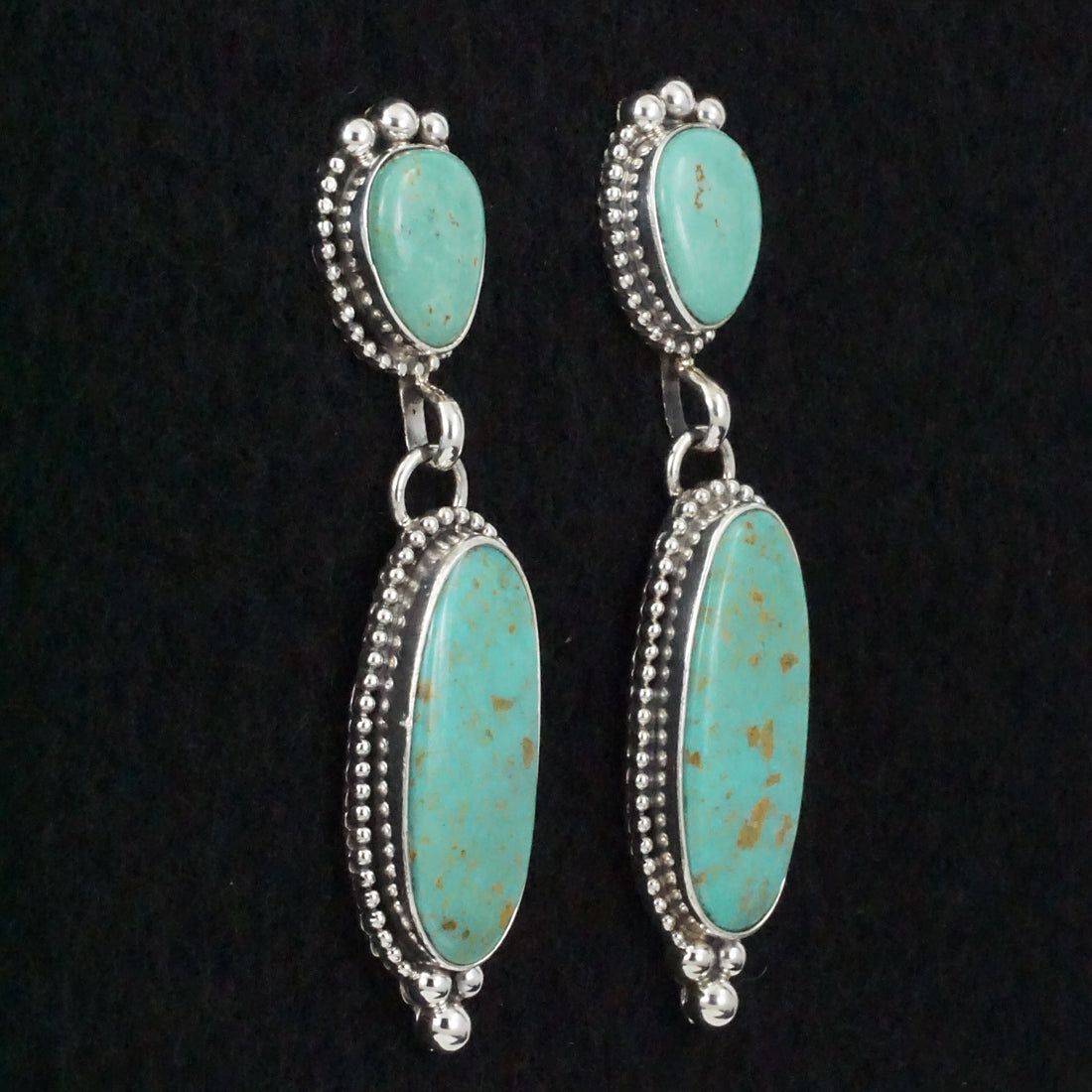 Betty Tom Turquoise & Sterling Silver Earrings