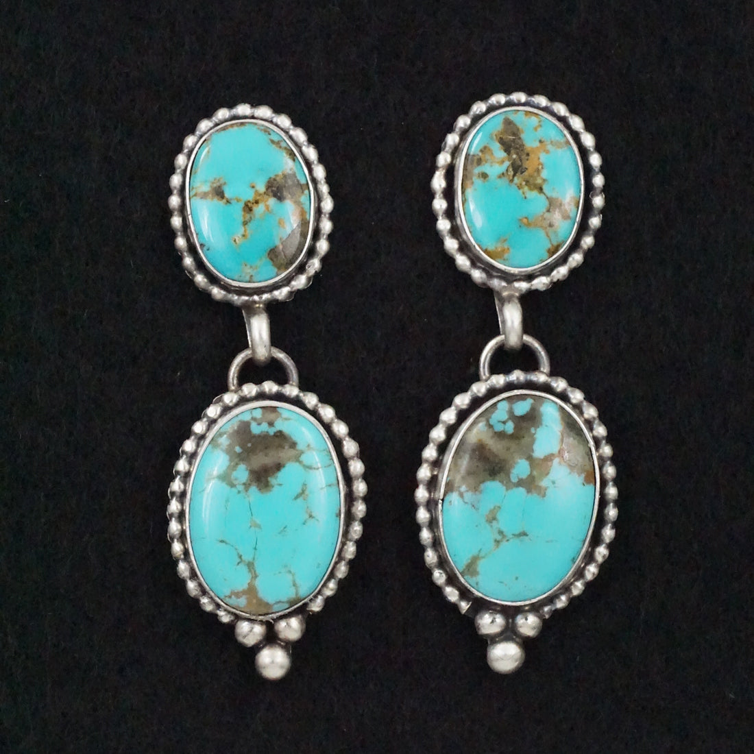 Betty Tom Turquoise & Sterling Silver Earrings