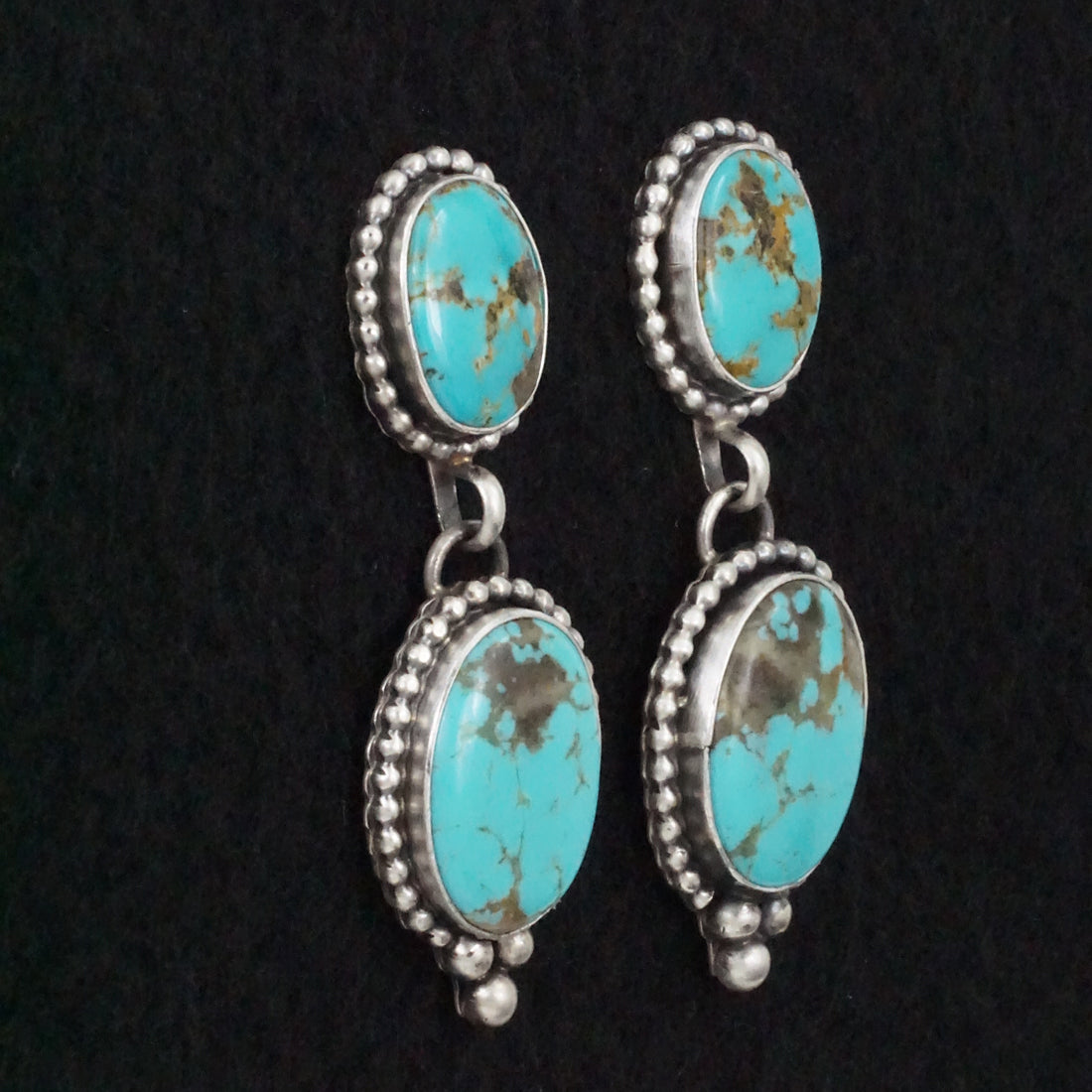 Betty Tom Turquoise & Sterling Silver Earrings