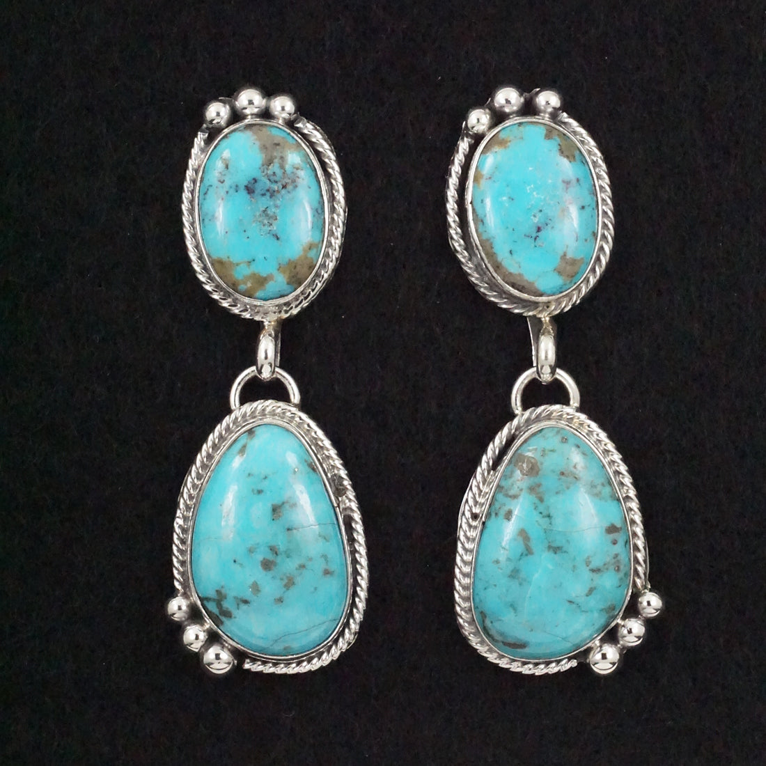 Betty Tom Turquoise & Sterling Silver Earrings