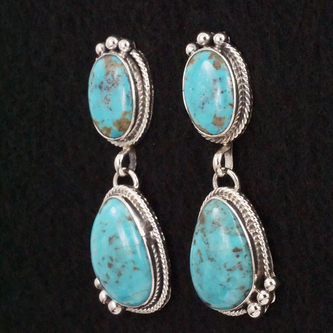 Betty Tom Turquoise & Sterling Silver Earrings