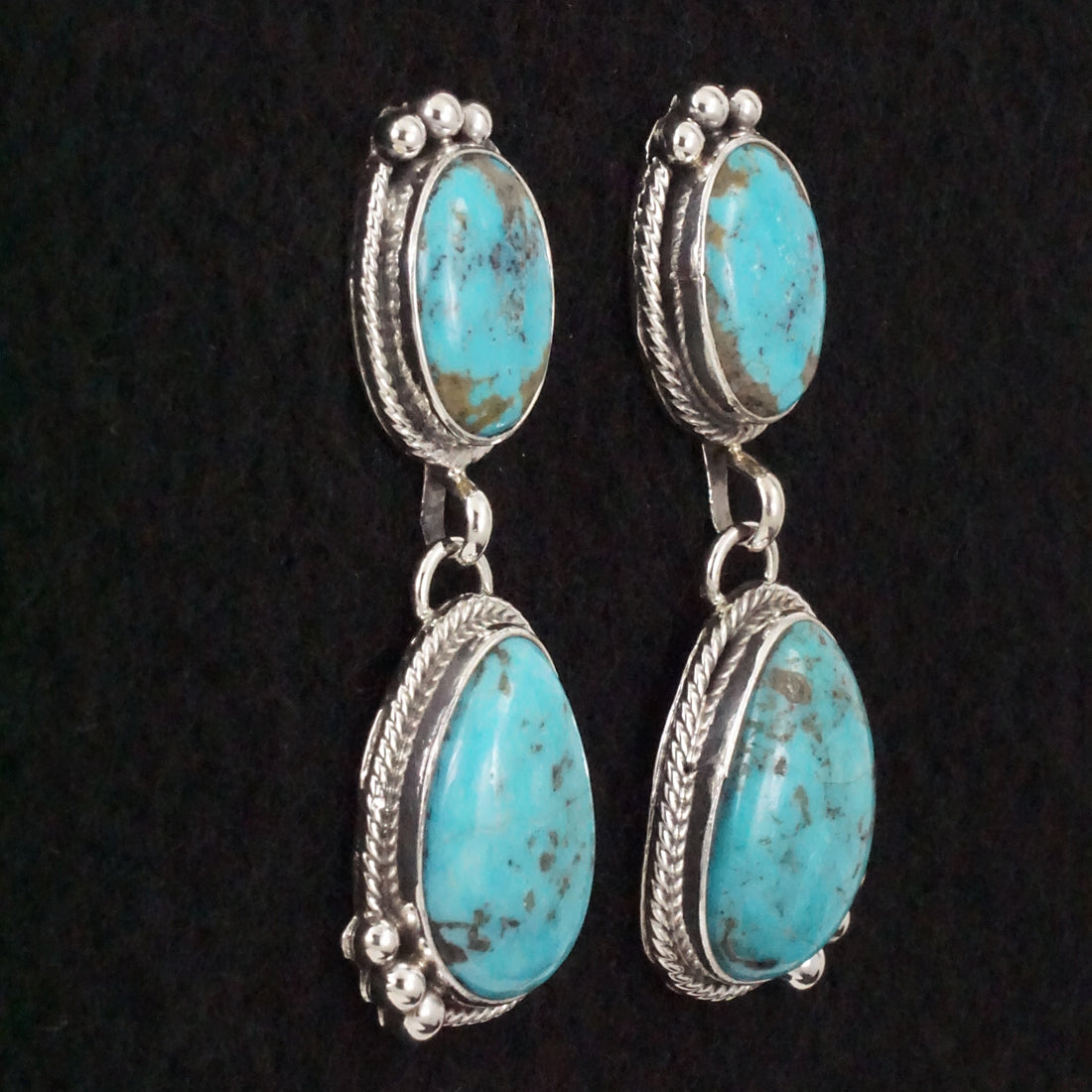 Betty Tom Turquoise & Sterling Silver Earrings