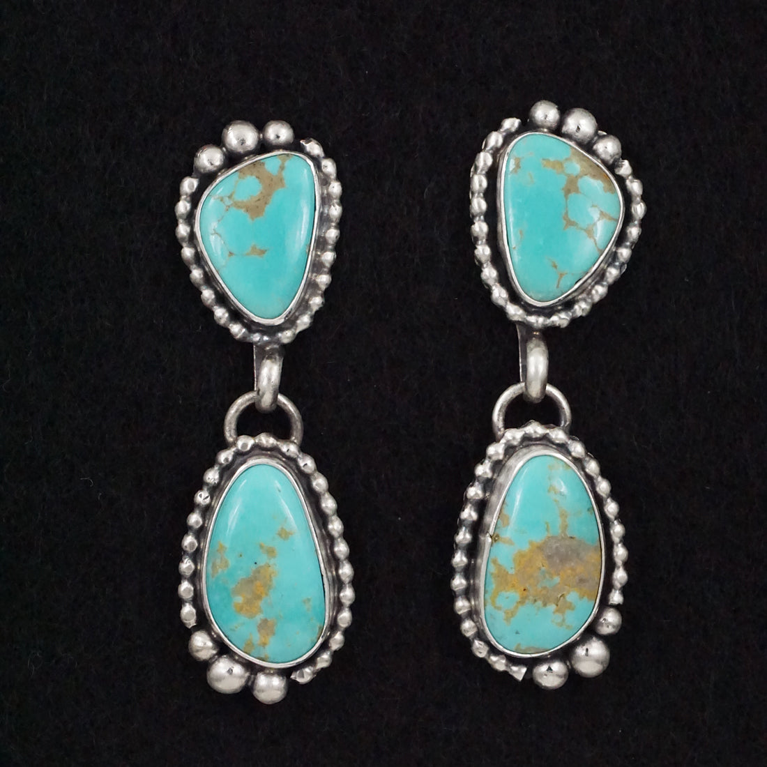 Betty Tom Turquoise & Sterling Silver Earrings