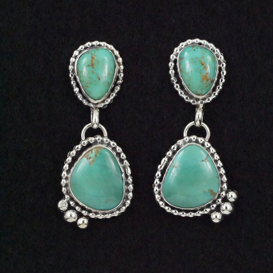 Betty Tom Turquoise & Sterling Silver Earrings