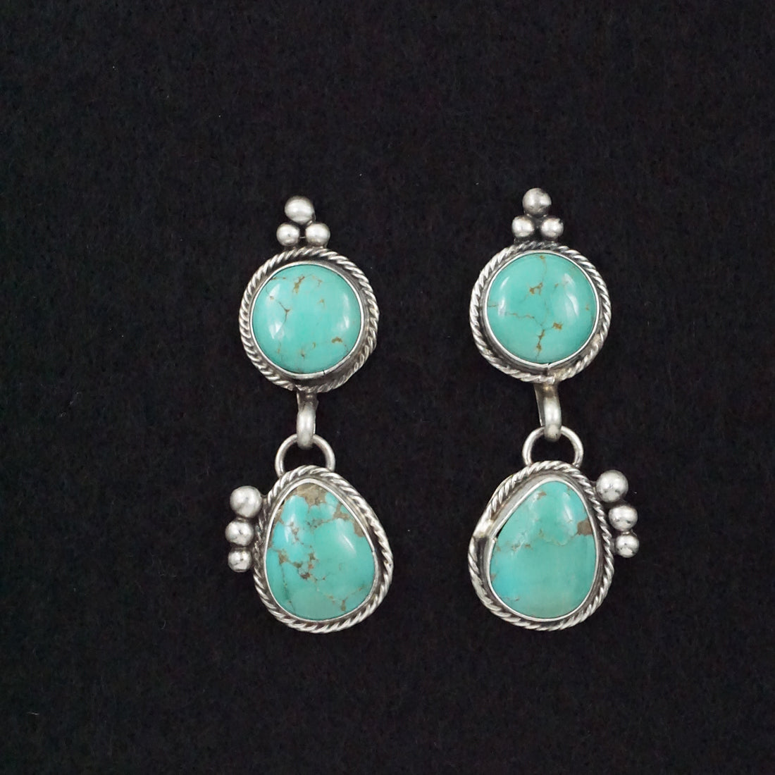 Betty Tom Turquoise & Sterling Silver Earrings