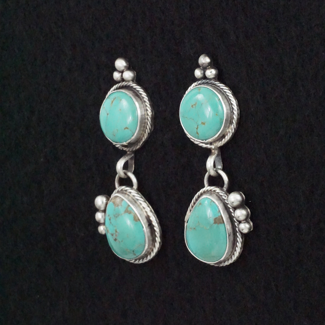 Betty Tom Turquoise & Sterling Silver Earrings