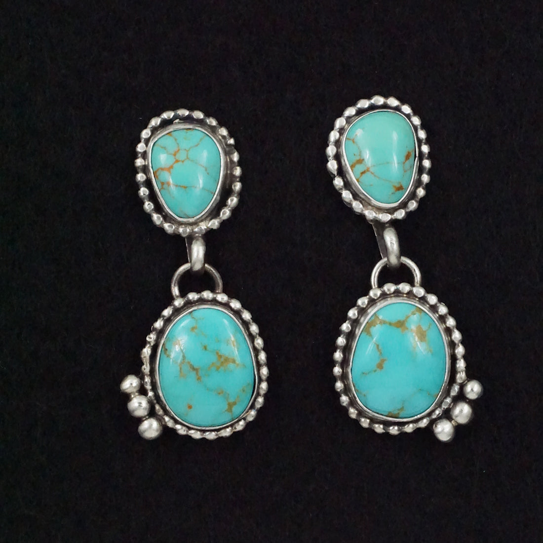 Betty Tom Turquoise & Sterling Silver Earrings