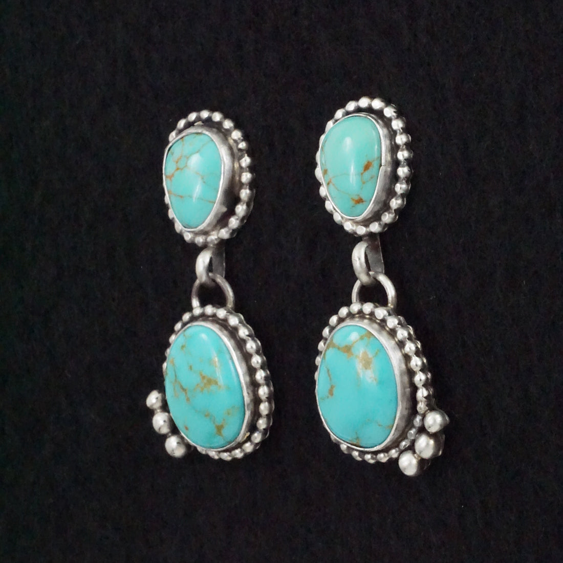 Betty Tom Turquoise & Sterling Silver Earrings