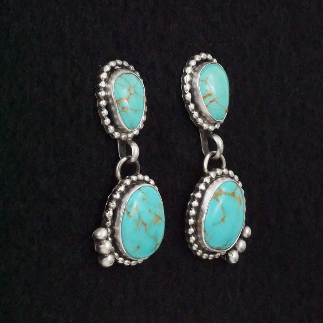 Betty Tom Turquoise & Sterling Silver Earrings