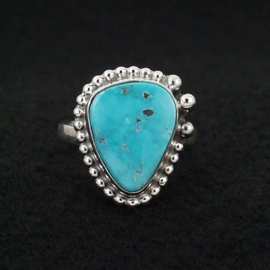 Randy Billy Turquoise & Sterling Silver Ring Size Adjustable