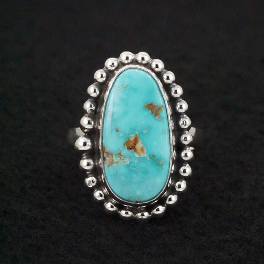 Randy Billy Turquoise & Sterling Silver Ring Size Adjustable