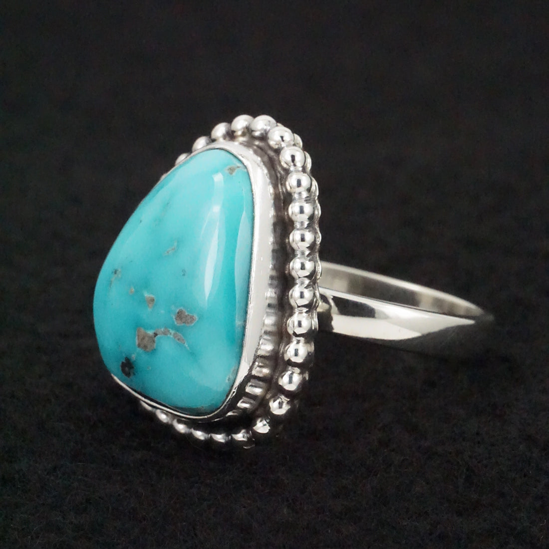 Randy Billy Turquoise & Sterling Silver Ring Size Adjustable