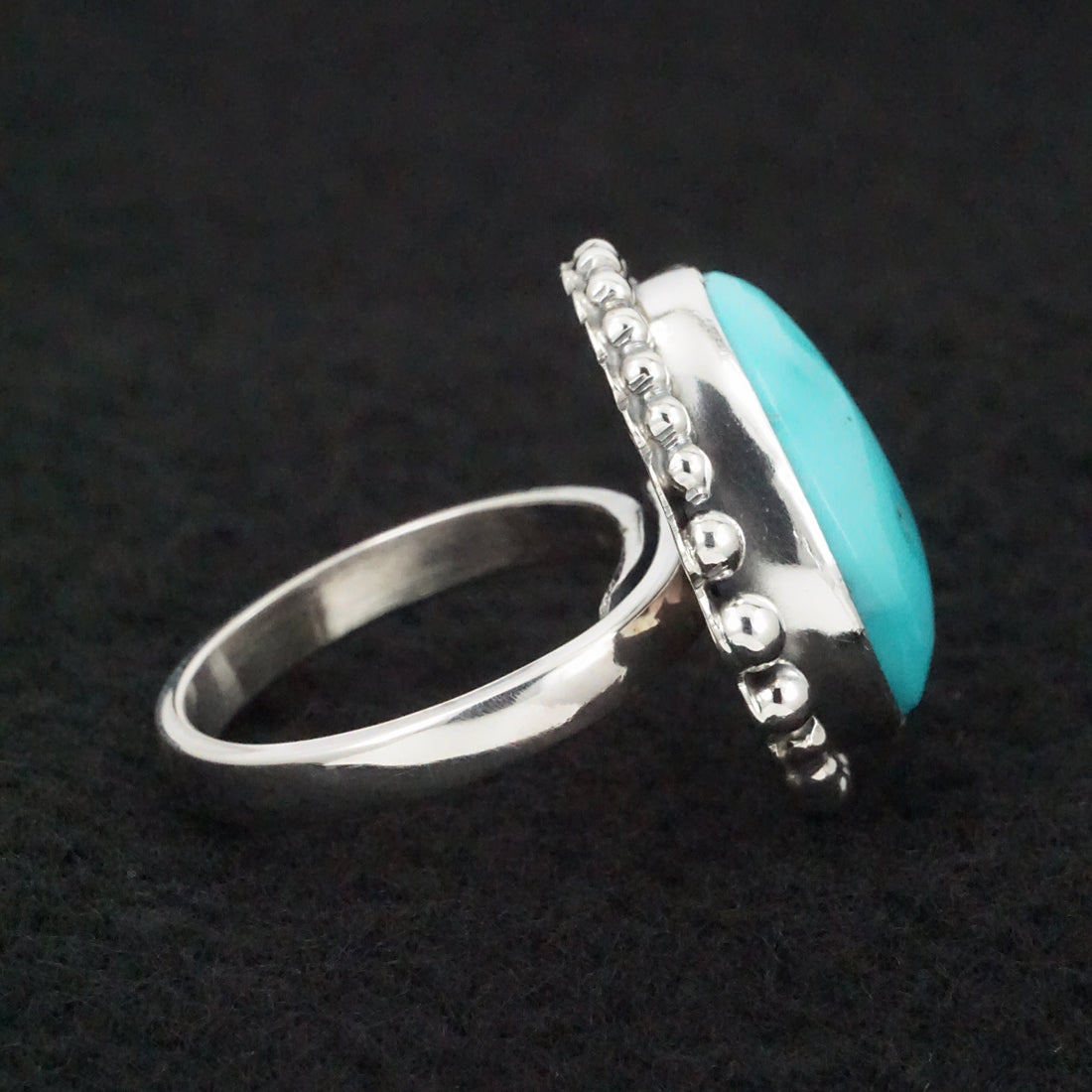 Randy Billy Turquoise & Sterling Silver Ring Size Adjustable